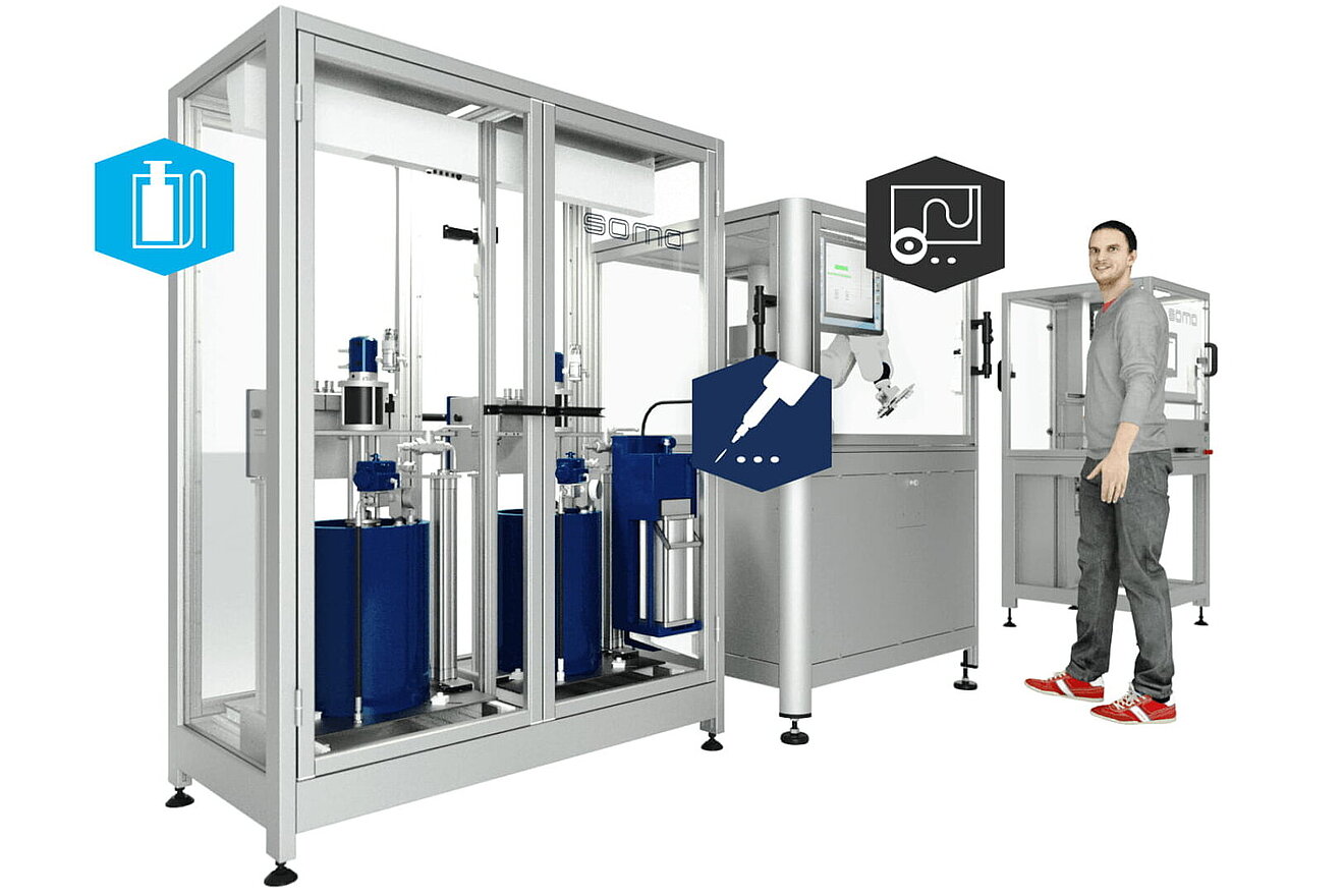 SOMA Dosiertechnik as a dosing system manufacturer offers dosing solutions for lubricants from supply, dosing to process monitoring.