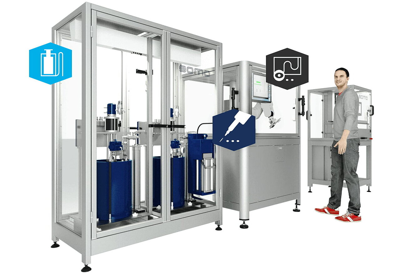 SOMA Dosiertechnik als Dosieranlagen-Hersteller bietet Dosierlösungen für Schmierstoffe von der Versorgung, Dosierung bis zur Prozessüberwachung.